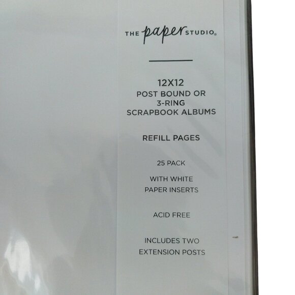 The Paper Studio 12 X 12 Refill Album Pages 50 Sheets and Cream Cardstock New - Picture 4 of 7